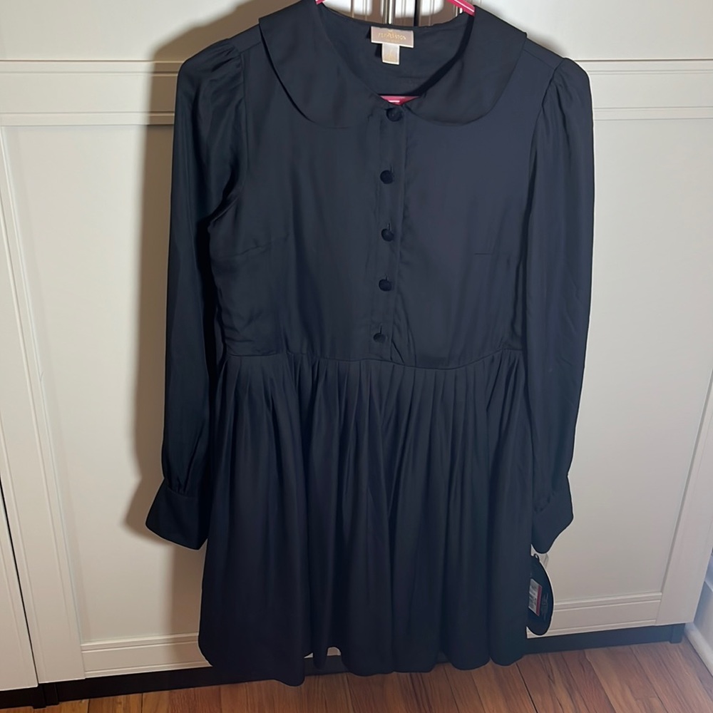NWT,  black, Peter Pan color. The perfect Wednesday Addams’s dress!